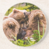 ママは彼女の2つの子供を看護するクラーク湖ナシア コースター (正面)