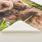 ママは彼女の2つの子供を看護するクラーク湖ナシア シェルパブランケット (3/4)