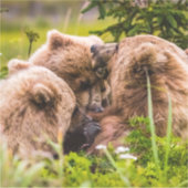 ママは彼女の2つの子供を看護するクラーク湖ナシア シール (正面)