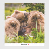 ママは彼女の2つの子供を看護するクラーク湖ナシア シール (シート)