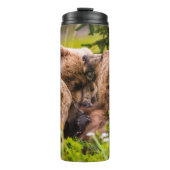 ママは彼女の2つの子供を看護するクラーク湖ナシア タンブラー (正面)