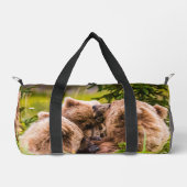 ママは彼女の2つの子供を看護するクラーク湖ナシア ダッフルバッグ (正面)