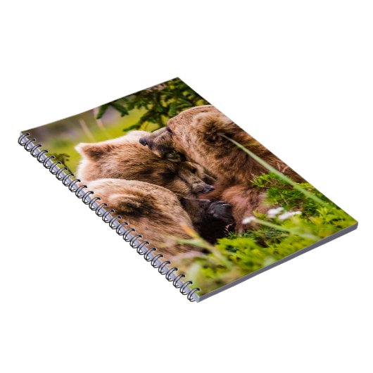 ママは彼女の2つの子供を看護するクラーク湖ナシア ノートブック (右側)