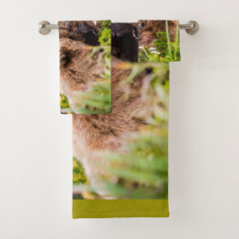 ママは彼女の2つの子供を看護するクラーク湖ナシア バスタオルセット