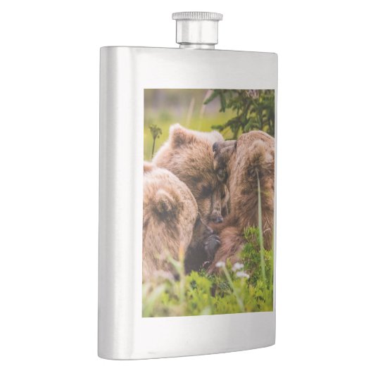 ママは彼女の2つの子供を看護するクラーク湖ナシア フラスク (右)