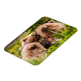 ママは彼女の2つの子供を看護するクラーク湖ナシア マグネット