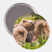 ママは彼女の2つの子供を看護するクラーク湖ナシア マグネット (正面/裏面)