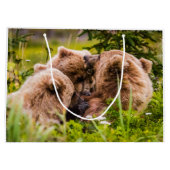 ママは彼女の2つの子供を看護するクラーク湖ナシア ラージペーパーバッグ (裏面)