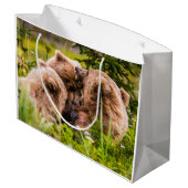 ママは彼女の2つの子供を看護するクラーク湖ナシア ラージペーパーバッグ (裏面アングル)