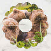 ママは彼女の2つの子供を看護するクラーク湖ナシア ワイングラスタグ (裏面)