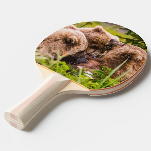 ママは彼女の2つの子供を看護するクラーク湖ナシア 卓球ラケット (正面アングル)