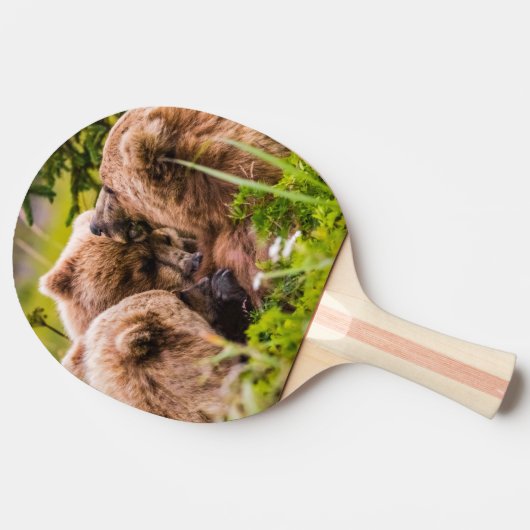 ママは彼女の2つの子供を看護するクラーク湖ナシア 卓球ラケット (横)