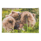 ママは彼女の2つの子供を看護するクラーク湖ナシア 枕カバー (裏面)