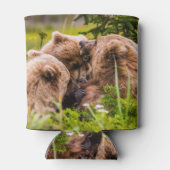 ママは彼女の2つの子供を看護するクラーク湖ナシア 缶クーラー (裏面)