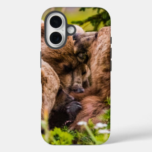 ママは彼女の2つの子供を看護するクラーク湖ナシア iPhone 16ケース