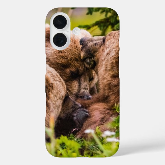 ママは彼女の2つの子供を看護するクラーク湖ナシア Case-Mate iPhoneケース (裏面)