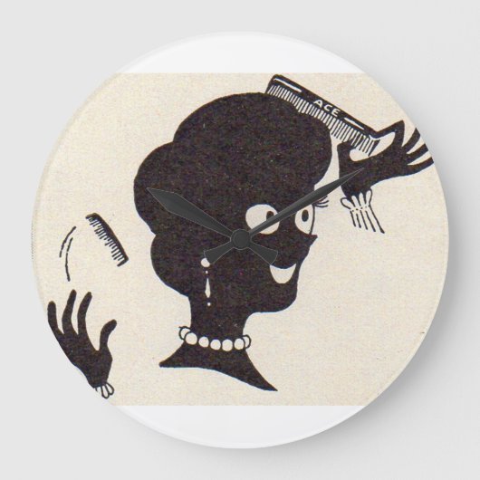 ママは得新品の櫛 ラージ壁時計 (正面)