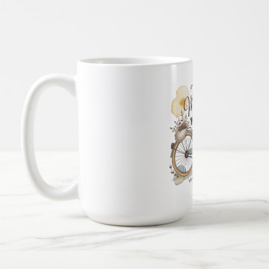 ママは愛で走る コーヒーマグカップ (左)