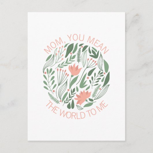 ママは母の日のはがき ポストカード (正面)