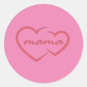 ママは母の日の贈り物を愛し最高のている母の日の贈り物 ラウンドシール (正面)