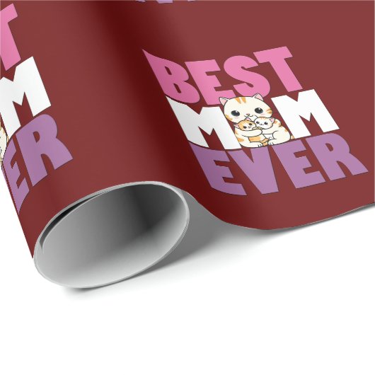 ママは母の日の贈り物を愛し最高のている母の日の贈り物 ラッピングペーパー (ロールコーナー)