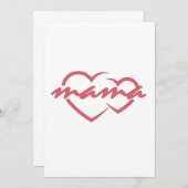 ママは母の日の贈り物を愛し最高のている母の日の贈り物 招待状 (正面/裏面)