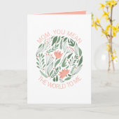 ママは私にとって世界の母のデイカード カード (黄色い花)