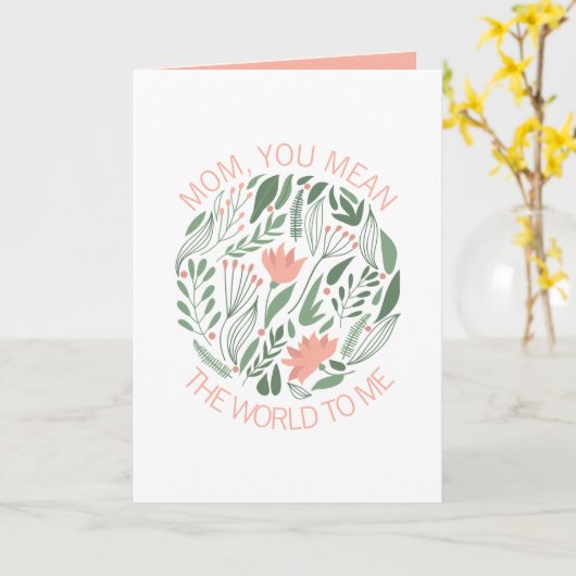 ママは私にとって世界の母のデイカード カード (黄色い花)