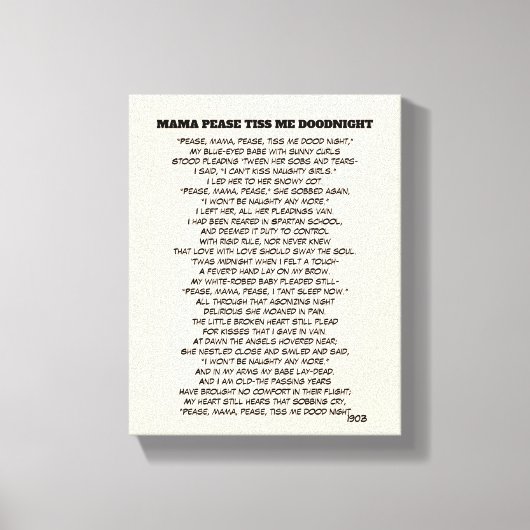 ママは私にドードナイトを疲れさせる キャンバスプリント (正面)