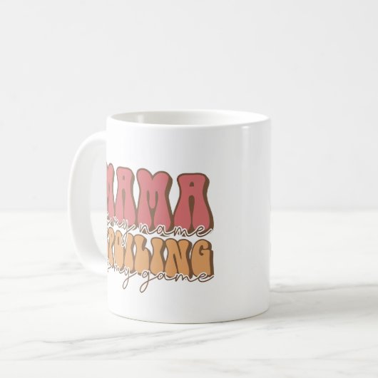ママは私の名前スピリングは私のゲーム母の日 コーヒーマグカップ (正面左)