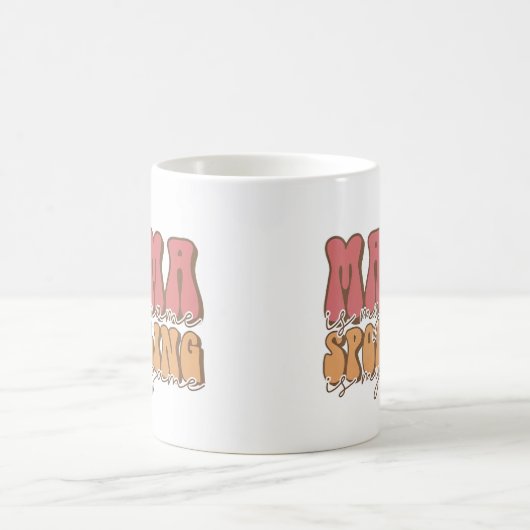 ママは私の名前スピリングは私のゲーム母の日 コーヒーマグカップ (中央)