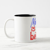 ママは私の悩み ツートーンマグカップ (左)