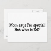 ママは私を特別だと言うが誰がedか ポストカード (正面/裏面)