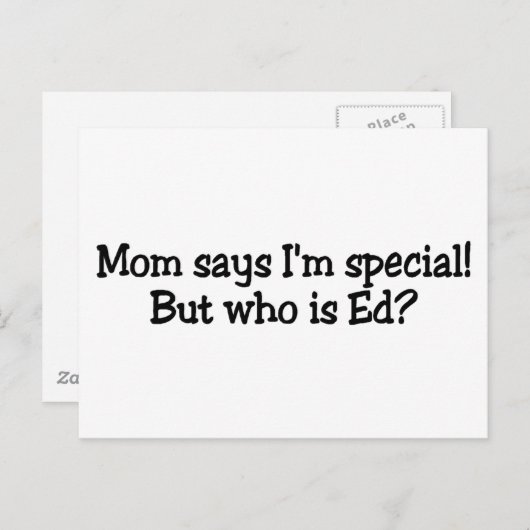 ママは私を特別だと言うが誰がedか ポストカード (正面/裏面)