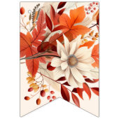 ママは秋フローラ葉の赤ちゃんシャワー バンティングフラッグ (第1の旗)