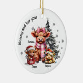 ママは自分の子供（男の子、女の子）を愛しているオーナメント セラミックオーナメント (右)