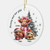 ママは自分の子供（男の子、女の子）を愛しているオーナメント セラミックオーナメント (左)