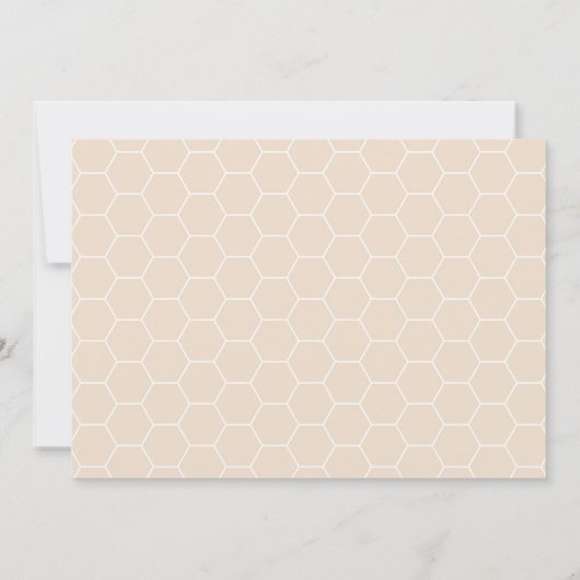 ママは蜂蜜になるのまわりに赤ちゃんシャワーハニカム 招待状 (裏面)