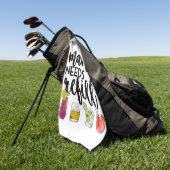 ママは補充が必要だ ゴルフタオル (グリーン)