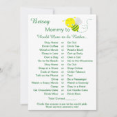 ママは赤ちゃんシャワーのゲームカードを好む 招待状 (正面)