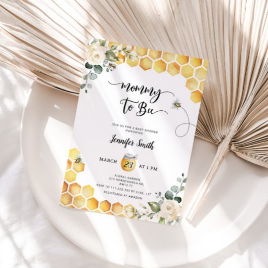 ママは赤ちゃんシャワーの招待状 招待状