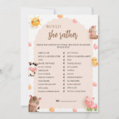 ママは赤ちゃんシャワーゲームカードを買う 招待状 (正面)