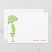 ママは赤ちゃんシャワーサンキューカード サンキューカード (正面/裏面)