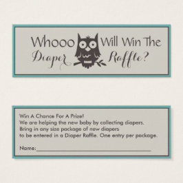 ママは赤ちゃんシャワーフクロウおむつラッフル