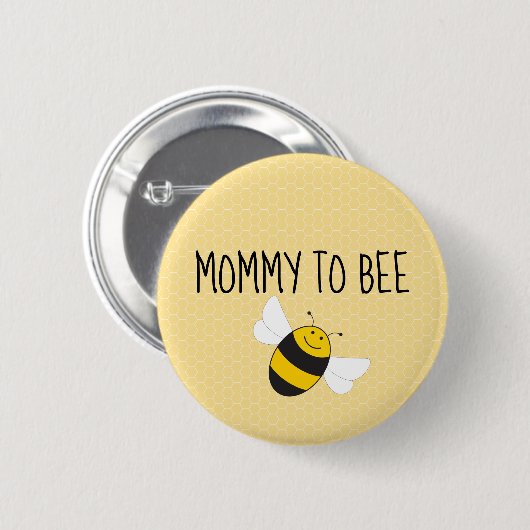 ママは赤ちゃんシャワー用のボタンを取る（ママは行く） 缶バッジ (正面&裏面)