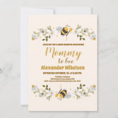 ママは赤ちゃんシャワー 招待状 (正面)