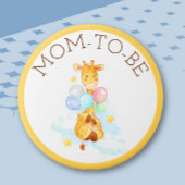 ママは赤ちゃんシャワーGiraffeボタン 缶バッジ