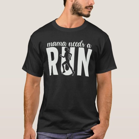 ママは走愛す走る Tシャツ (正面)