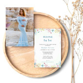 ママは野生の花の中性の赤ちゃんシャワーになる 招待状