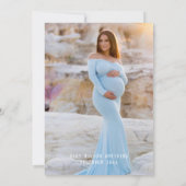 ママは野生の花の中性の赤ちゃんシャワーになる 招待状 (裏面)